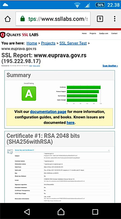  Jutros počela primena najnovijeg sertifikata na nacionalnom portalu E-Uprava 