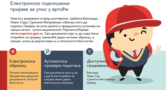  Prijava za upis dece u predškolsku ustanovu preko Portala eUprava od danas i u Novom Sadu 